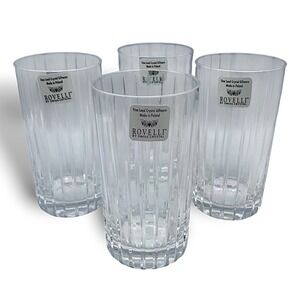 4 Rovelli‎ Swiss Crystal Highball Tumblers Glasses